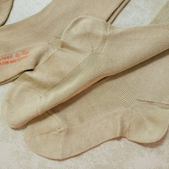 Vintage Children's Long Stockings 4 Pairs Mayknit Hosiery Rayon & Cotton 6 1/2 D - Picture 7 of 16